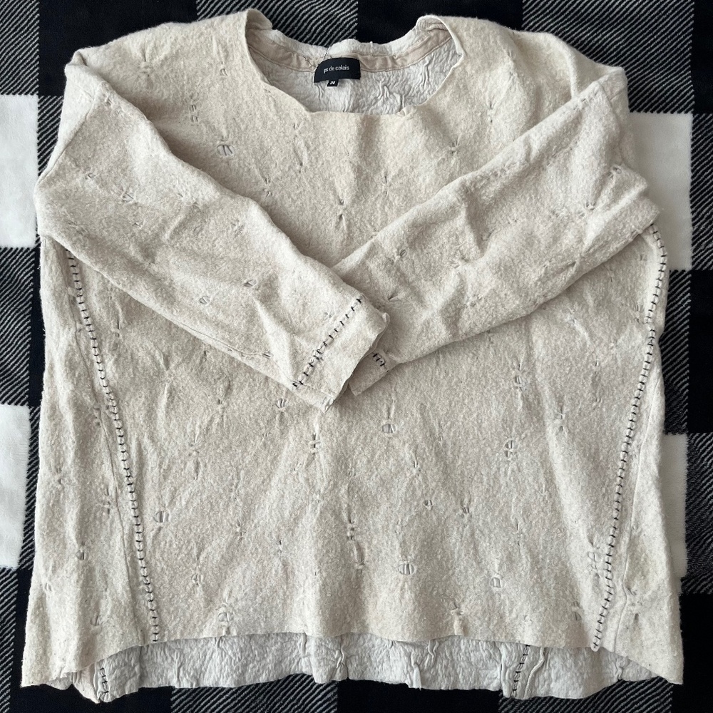 Pas de Calais Cream Wool Sweater